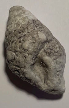 Keramik Muschel spitz, grau